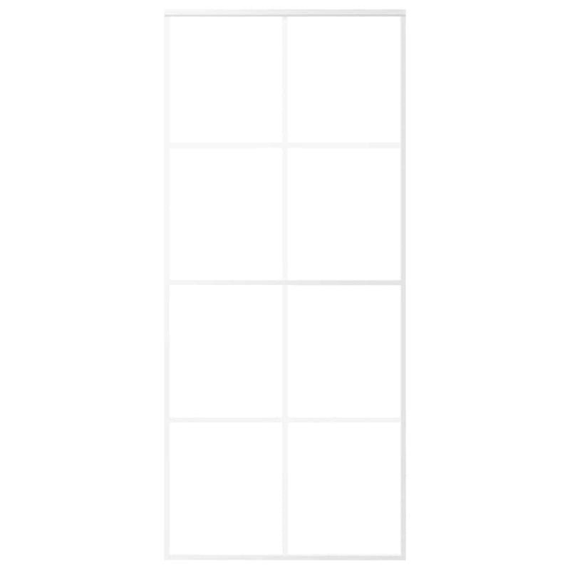 Load image into Gallery viewer, Vidaxl schuifdeur 90x205 cm mat esg-glas en aluminium wit