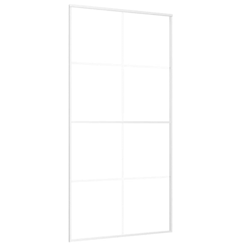 Load image into Gallery viewer, VidaXL Schuifdeur 102,5x205 cm mat ESG-glas en aluminium wit
