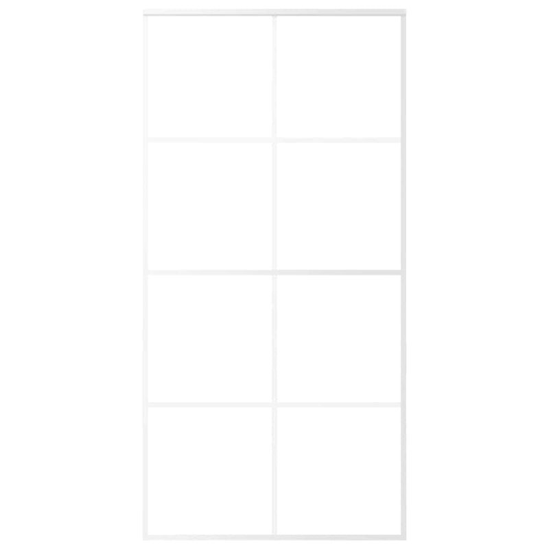 Load image into Gallery viewer, VidaXL Schuifdeur 102,5x205 cm mat ESG-glas en aluminium wit