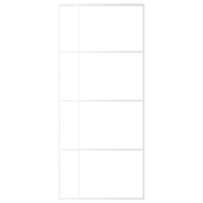 Load image into Gallery viewer, Vidaxl schuifdeur 90x205 cm mat esg-glas en aluminium wit