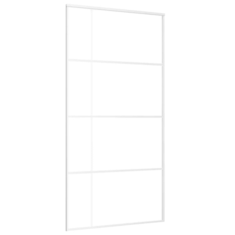 Load image into Gallery viewer, Vidaxl schuifdeur 102,5x205 cm mat esg-glas en aluminium wit