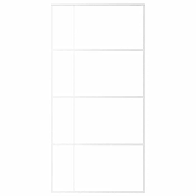 Load image into Gallery viewer, Vidaxl schuifdeur 102,5x205 cm mat esg-glas en aluminium wit