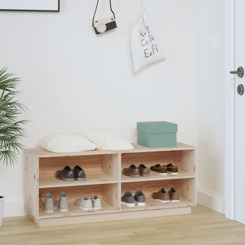 Load image into Gallery viewer, Vidaxl schoenenkast 110x34x45 cm massief grenenhout