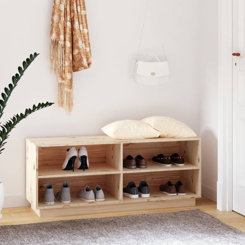 Load image into Gallery viewer, Vidaxl schoenenkast 110x34x45 cm massief grenenhout
