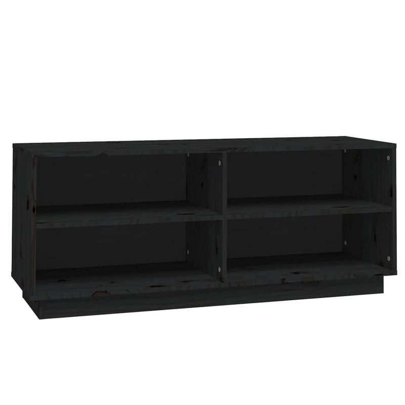 Load image into Gallery viewer, Vidaxl schoenenkast 110x34x45 cm massief grenenhout zwart