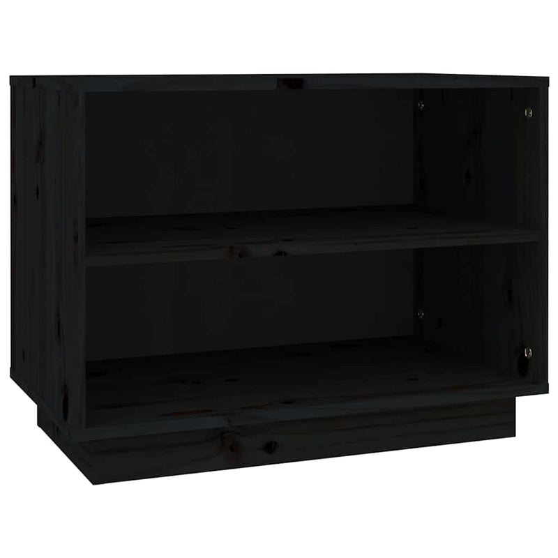 Load image into Gallery viewer, Vidaxl schoenenkast 60x34x45 cm massief grenenhout zwart