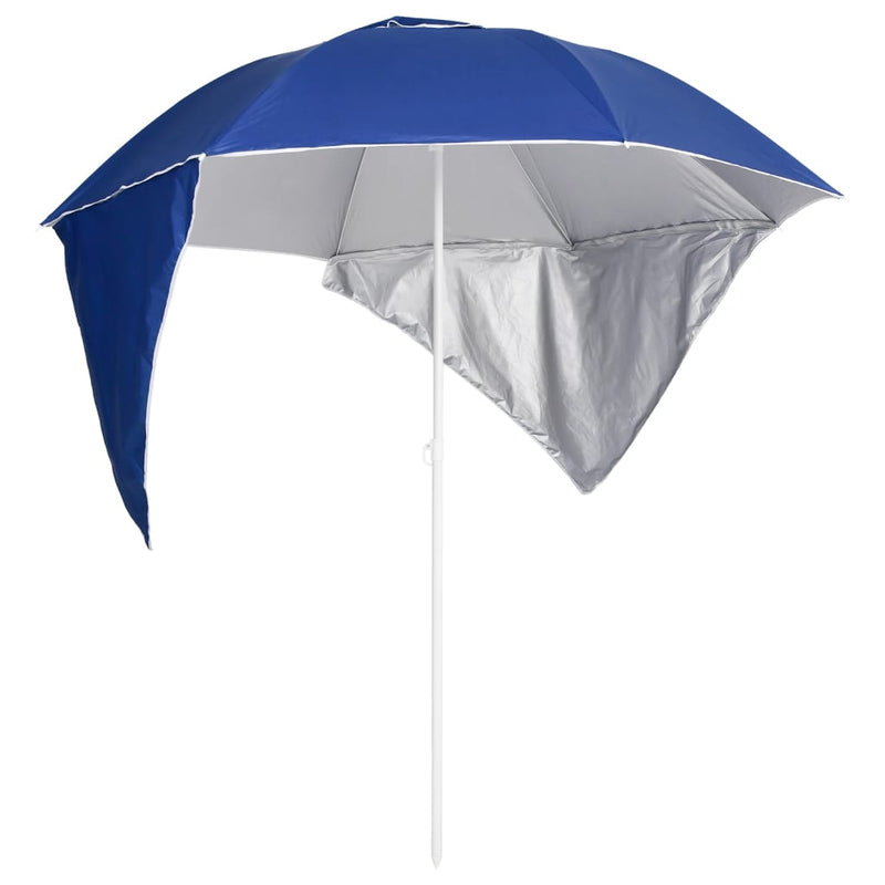 Load image into Gallery viewer, Vidaxl strandparasol met zijwanden 215 cm blauw
