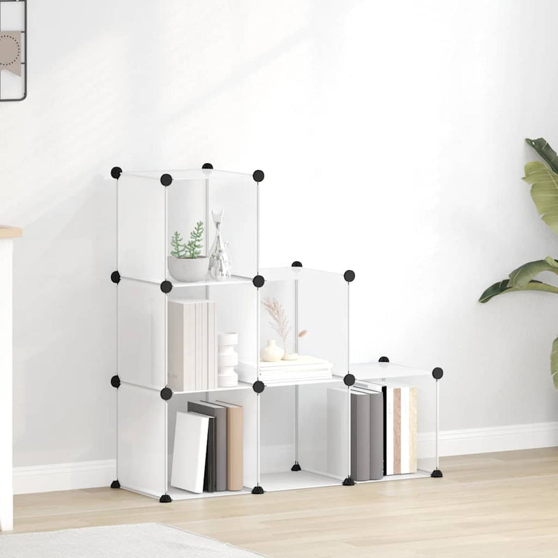 Load image into Gallery viewer, Vidaxl opbergmeubel met 6 vakken polypropeen transparant