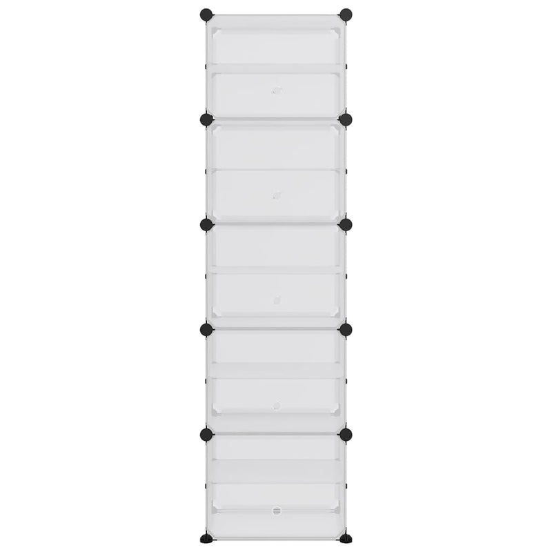 Load image into Gallery viewer, Vidaxl schoenenrek 44x31,5x153,5 cm polypropeen transparant