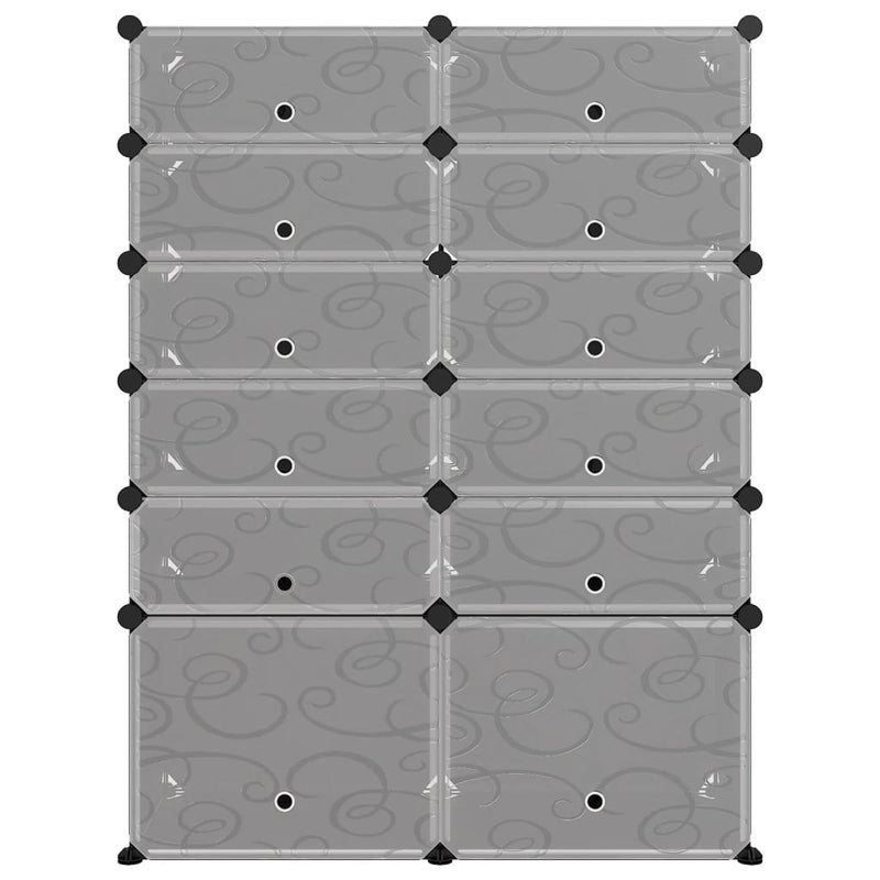 Load image into Gallery viewer, Vidaxl schoenenrek 94x37x125 cm polypropeen zwart