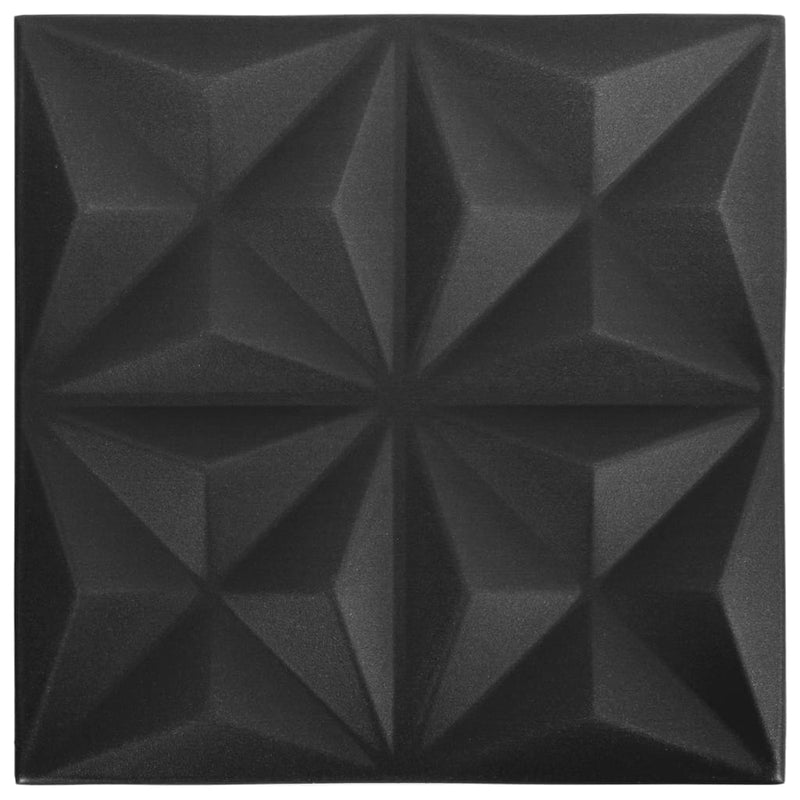 Load image into Gallery viewer, Vidaxl 48 st wandpanelen 3d origami 12 m² 50x50 cm zwart