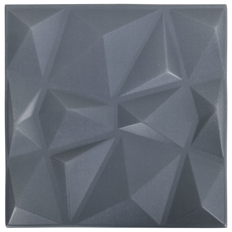 Load image into Gallery viewer, Vidaxl 48 st wandpanelen 3d diamant 12 m² 50x50 cm grijs