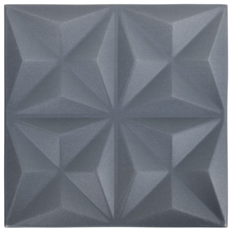 Load image into Gallery viewer, Vidaxl 12 st wandpanelen 3d origami 3 m² 50x50 cm grijs