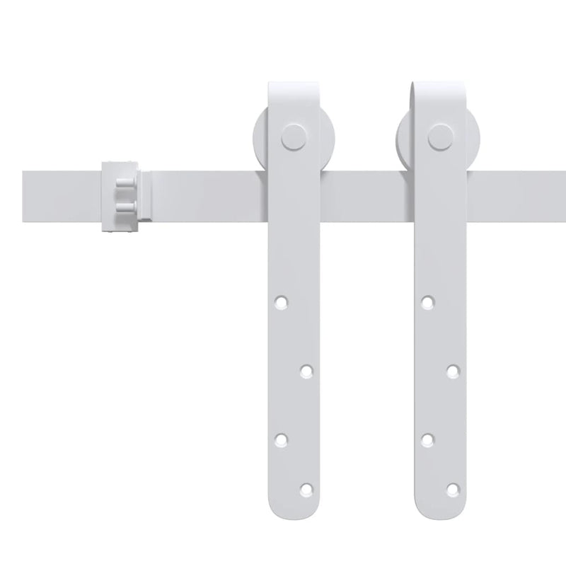Load image into Gallery viewer, Vidaxl ophangset voor minischuifdeur 200 cm koolstofstaal wit