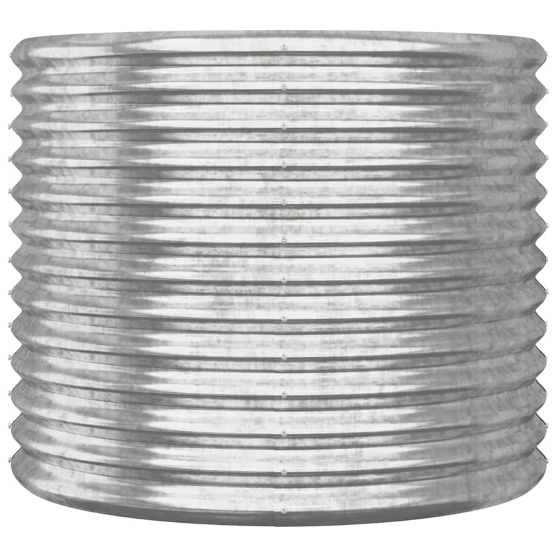 Load image into Gallery viewer, VidaXL Plantenbak 80x80x68 cm gepoedercoat staal zilverkleurig