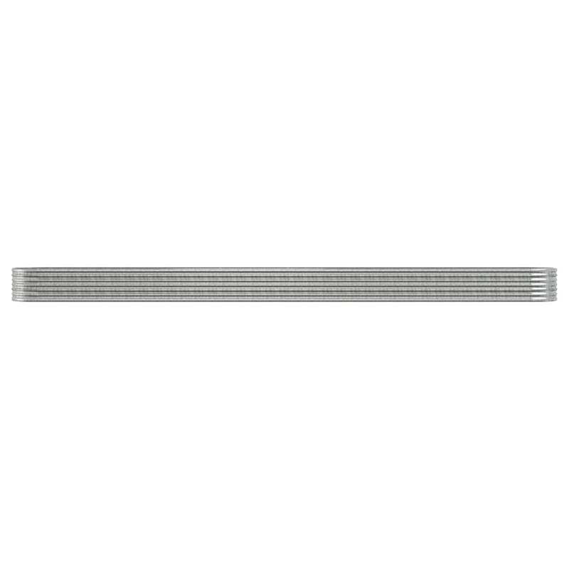 Load image into Gallery viewer, Vidaxl plantenbak 620x80x36 cm gegalvaniseerd staal zilverkleurig