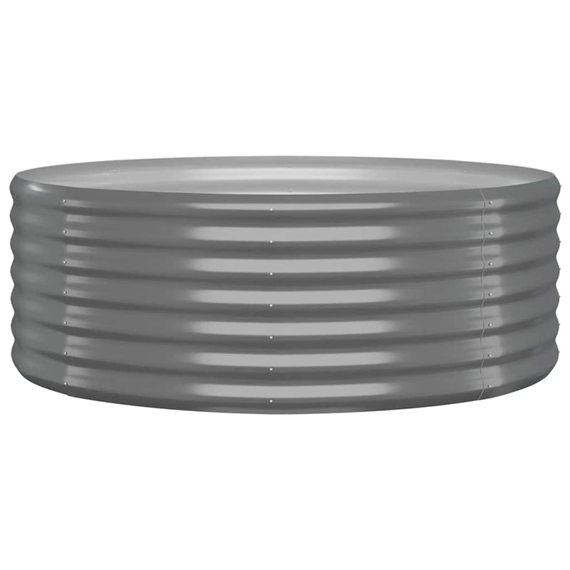 Load image into Gallery viewer, Vidaxl plantenbak 100x100x36 cm gegalvaniseerd staal grijs