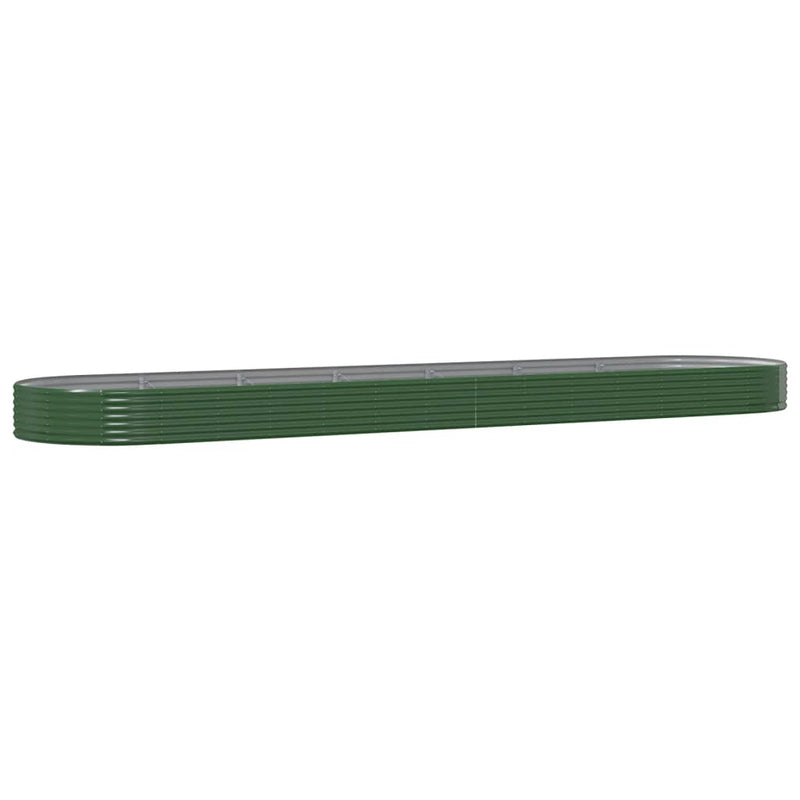 Load image into Gallery viewer, Vidaxl plantenbak 600x140x36 cm gepoedercoat staal groen