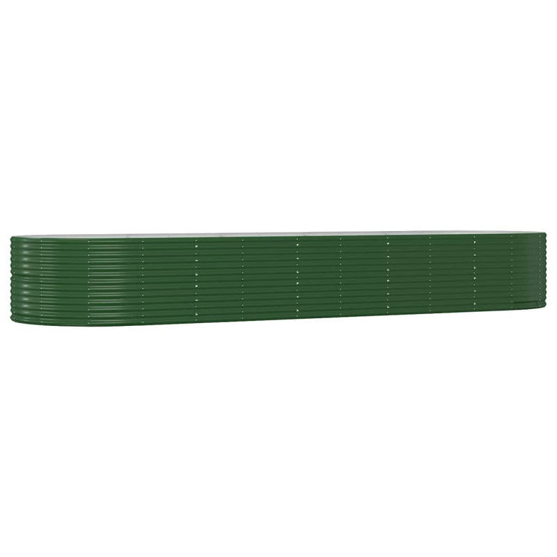 Load image into Gallery viewer, Vidaxl plantenbak 447x140x68 cm gepoedercoat staal groen