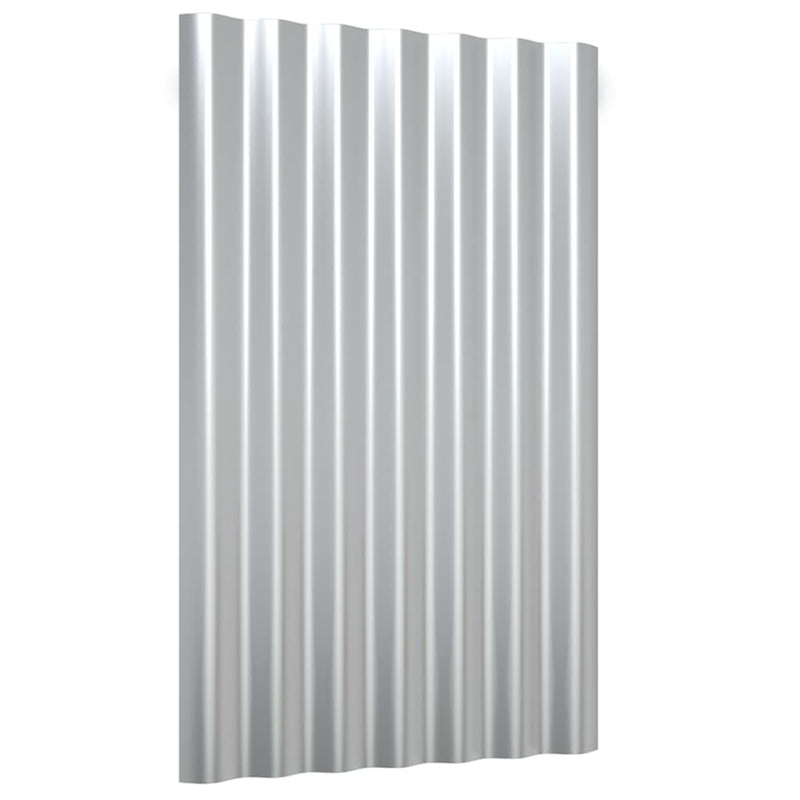 Load image into Gallery viewer, Vidaxl dakpanelen 36 st 60x36 cm gepoedercoat staal zilverkleurig