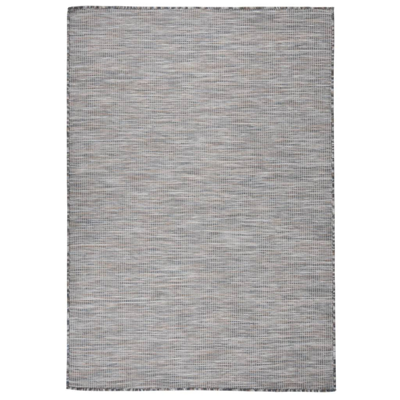 Load image into Gallery viewer, Vidaxl buitenkleed platgeweven 160x230 cm bruin en blauw