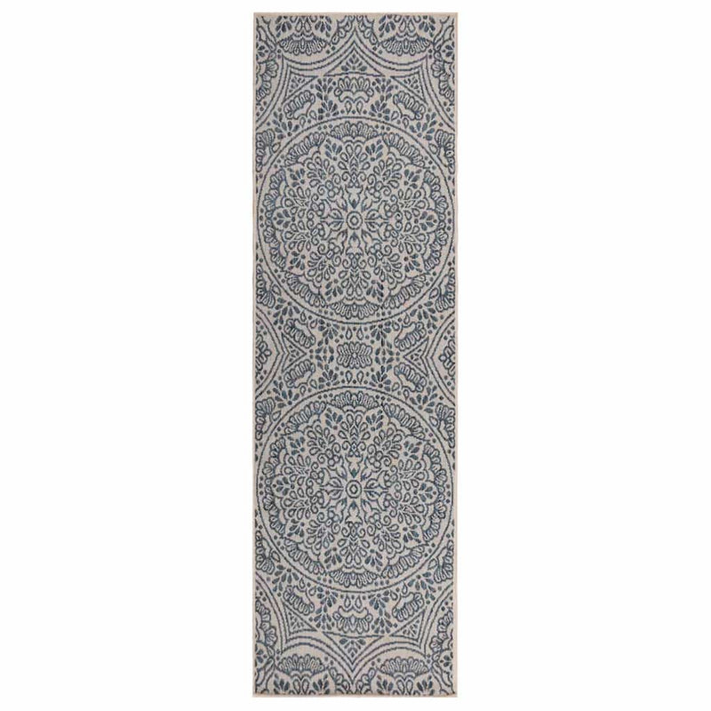Load image into Gallery viewer, Vidaxl buitenkleed met patroon platgeweven 80x250 cm blauw