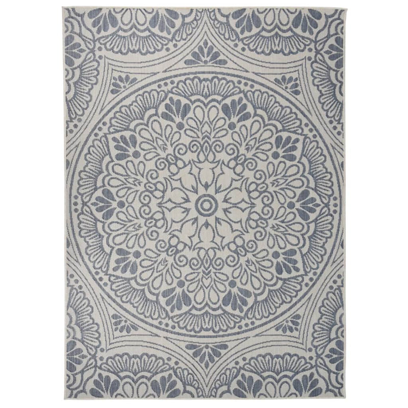 Load image into Gallery viewer, Vidaxl buitenkleed met patroon platgeweven 200x280 cm blauw