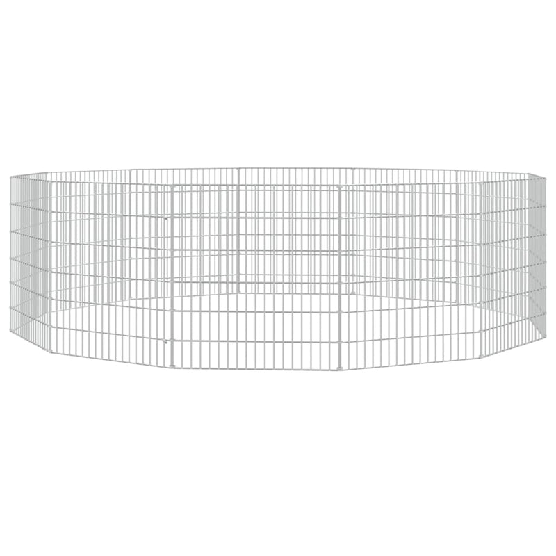 Load image into Gallery viewer, Vidaxl dierenverblijf 12 panelen 54x60 cm gegalvaniseerd ijzer