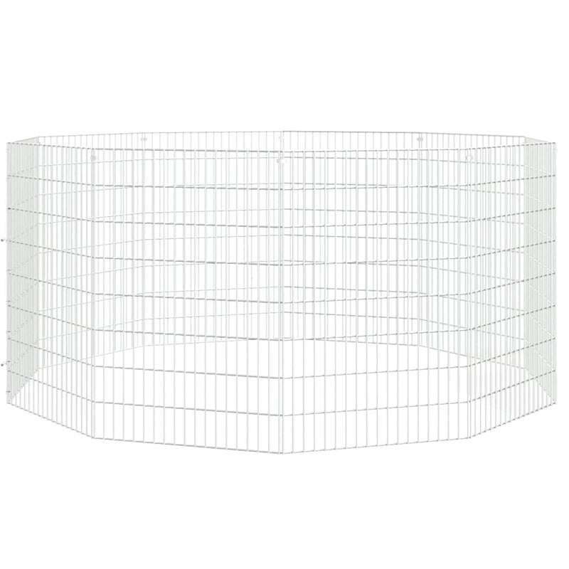 Load image into Gallery viewer, Vidaxl dierenverblijf 10 panelen 54x80 cm gegalvaniseerd ijzer