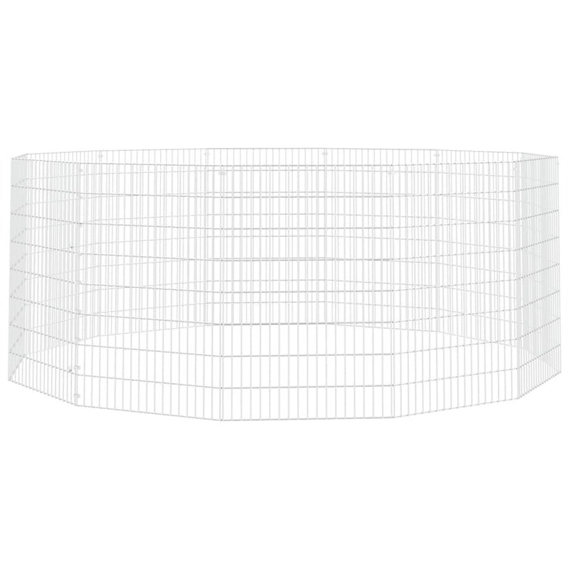 Load image into Gallery viewer, VidaXL Dierenverblijf 12 panelen 54x80 cm gegalvaniseerd ijzer