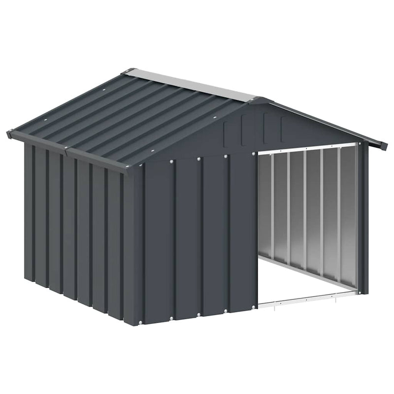 Load image into Gallery viewer, Vidaxl hondenhok 116,5x103x81,5 cm gegalvaniseerd staal antracietkleur
