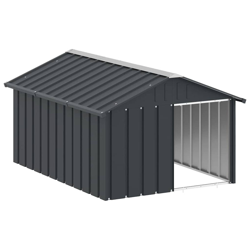 Load image into Gallery viewer, Vidaxl hondenhok 116,5x153x81,5 cm gegalvaniseerd staal antracietkleur