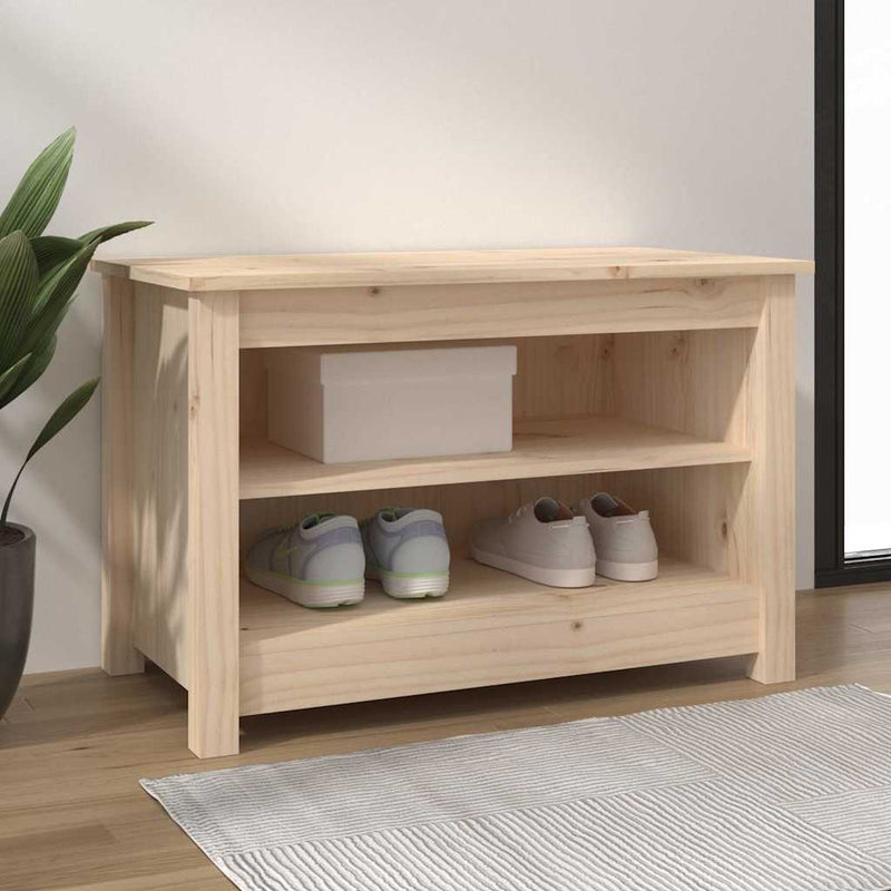 Load image into Gallery viewer, Vidaxl schoenenbank 70x38x45,5 cm massief grenenhout