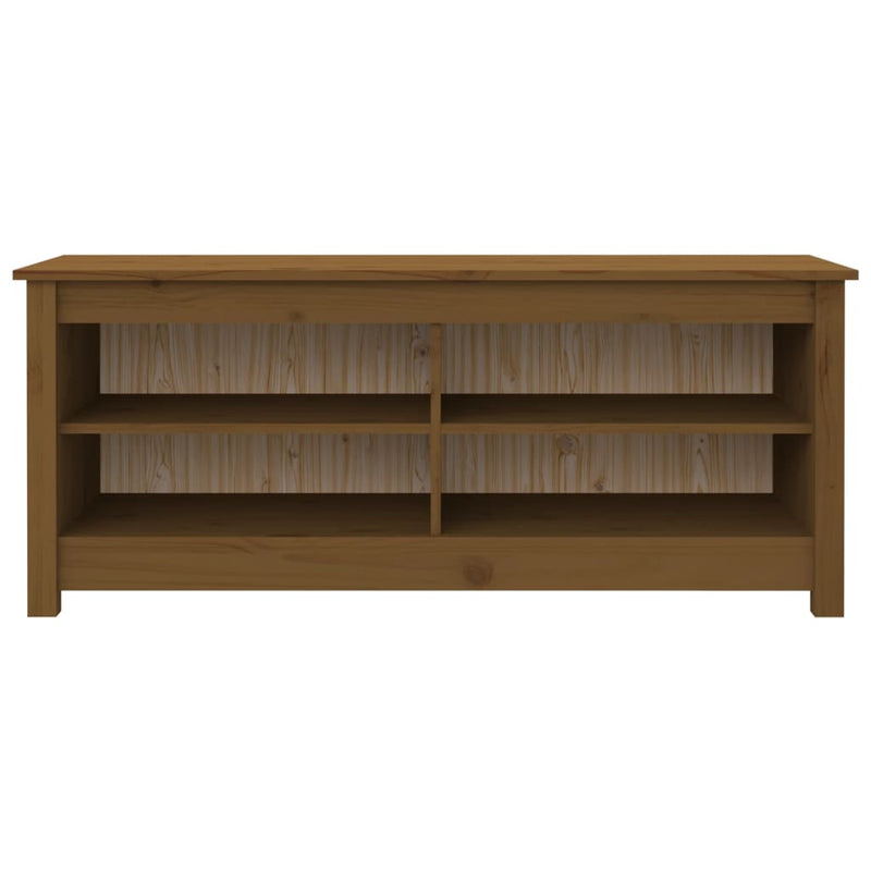 Load image into Gallery viewer, Vidaxl schoenenbank 110x38x45,5 cm massief grenenhout honingbruin