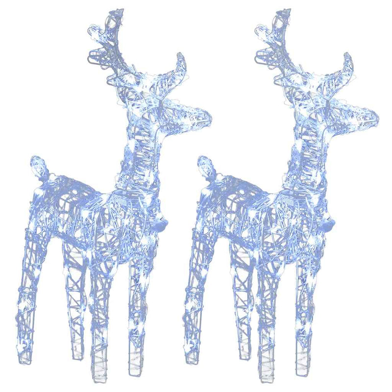 Load image into Gallery viewer, Vidaxl kerstrendieren 2 st 80 led's acryl koudwit