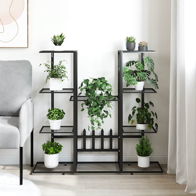 Load image into Gallery viewer, Vidaxl bloemenstandaard 94,5x25x89 cm ijzer zwart