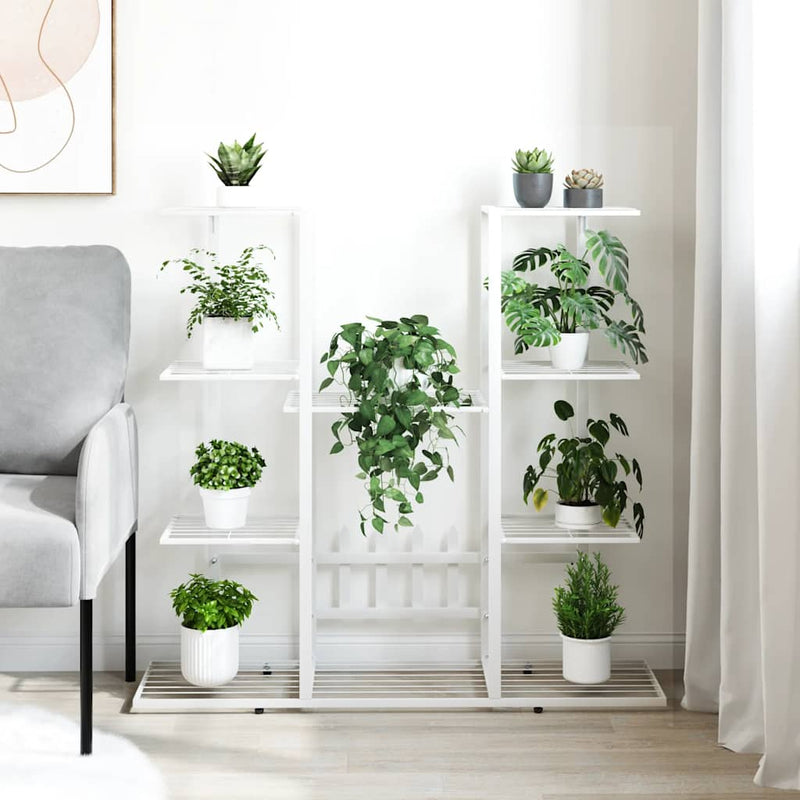 Load image into Gallery viewer, Vidaxl bloemenstandaard 94,5x25x89 cm ijzer wit