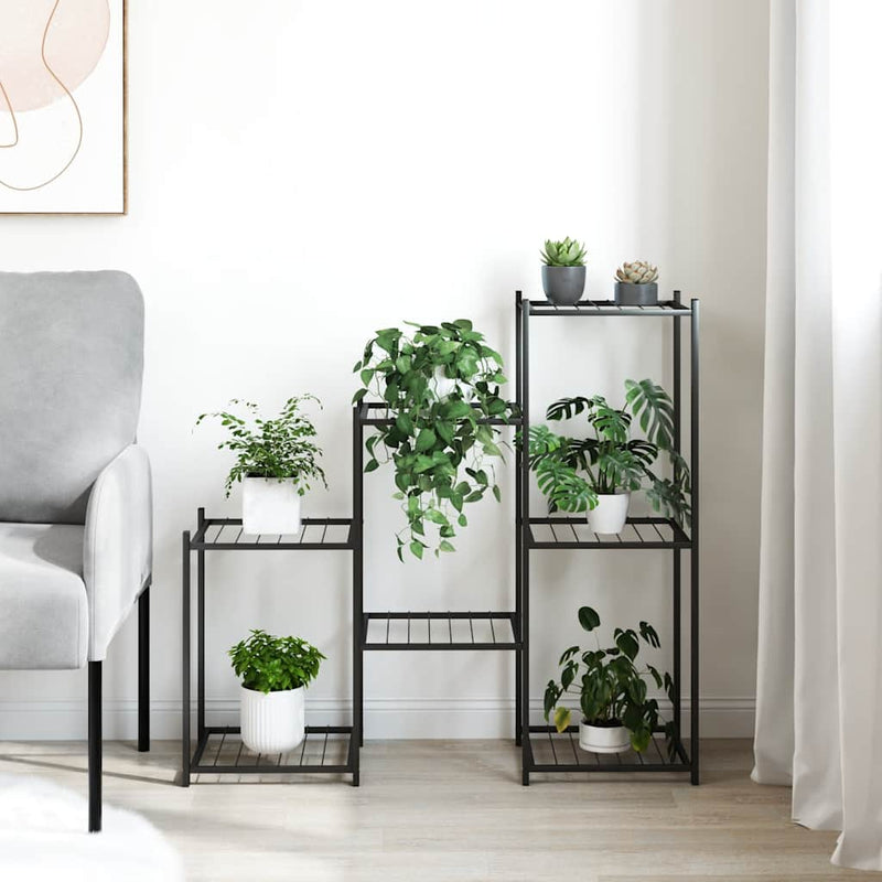 Load image into Gallery viewer, Vidaxl bloemenstandaard 83x25x80 cm ijzer zwart