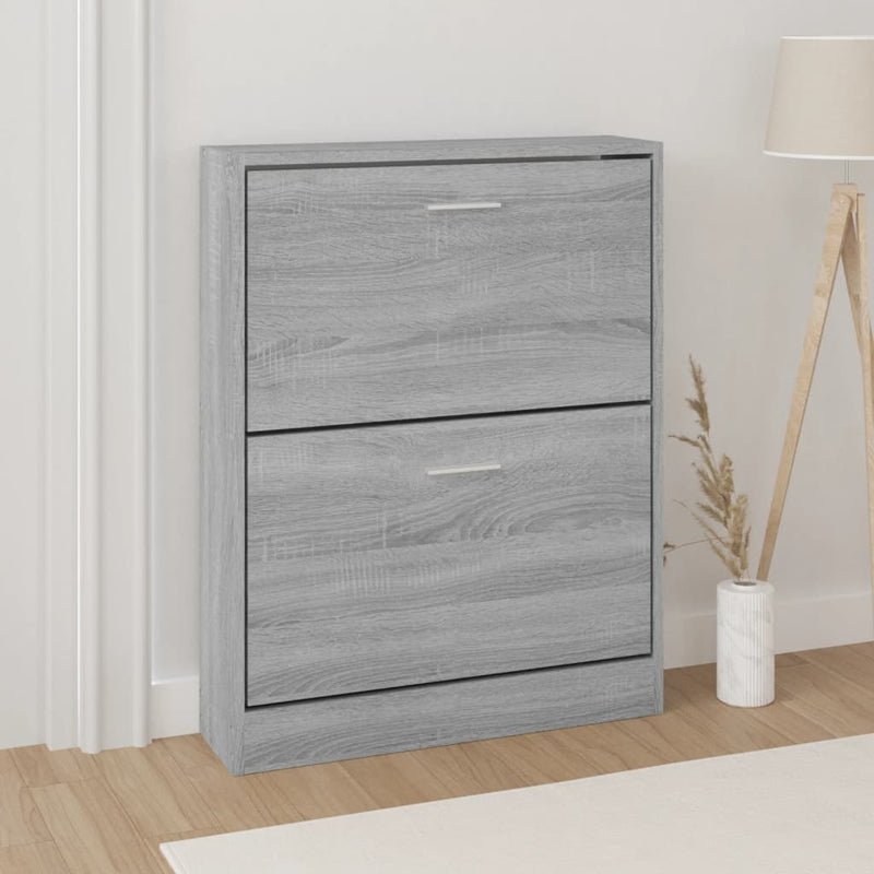 Load image into Gallery viewer, Vidaxl schoenenkast 59x17x81 cm bewerkt hout grijs sonoma