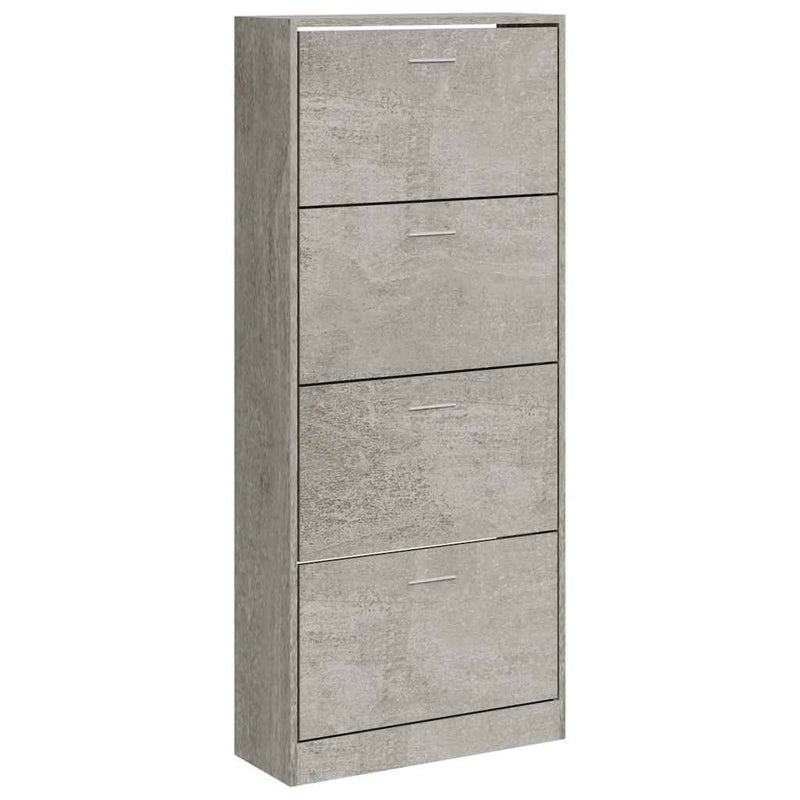 Load image into Gallery viewer, Vidaxl schoenenkast 63x24x147 cm bewerkt hout betongrijs