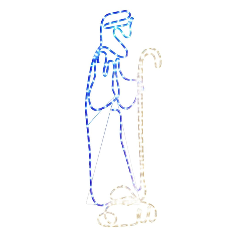 Load image into Gallery viewer, Vidaxl kerstfiguren herder en lam met 168 led's 102,5x35 cm