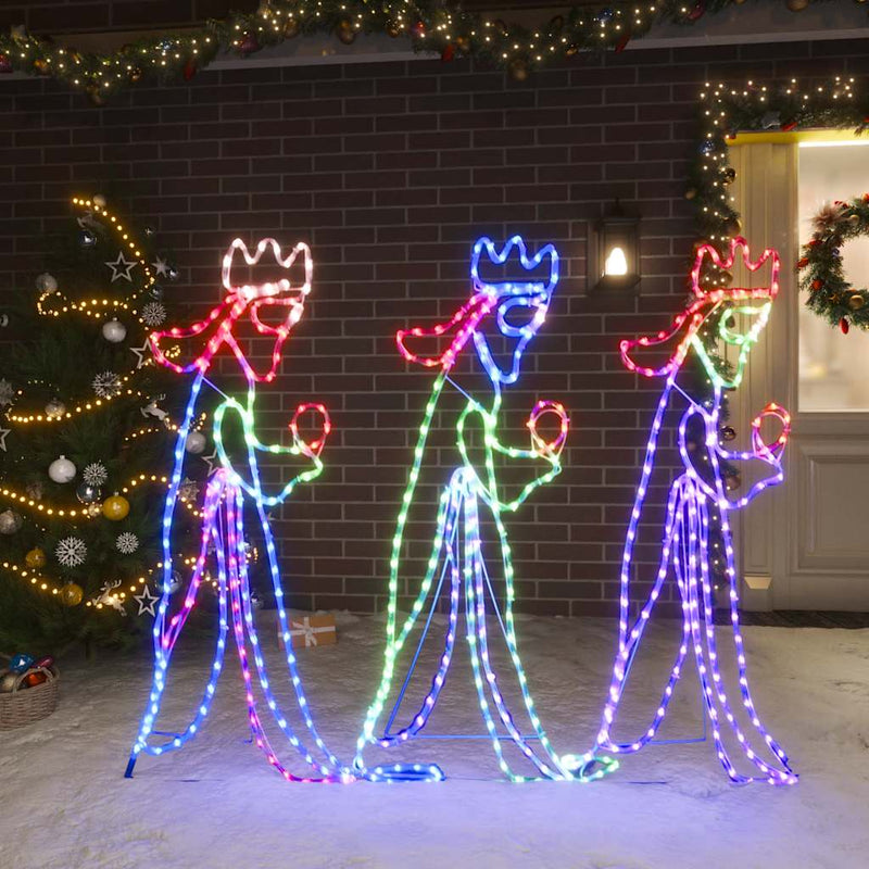Load image into Gallery viewer, Vidaxl kerstfiguren drie koningen met 504 led's 99,5x45,5 cm