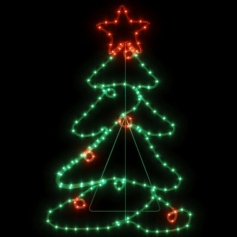 Load image into Gallery viewer, Vidaxl kerstfiguur boom met 144 led's 88x56 cm