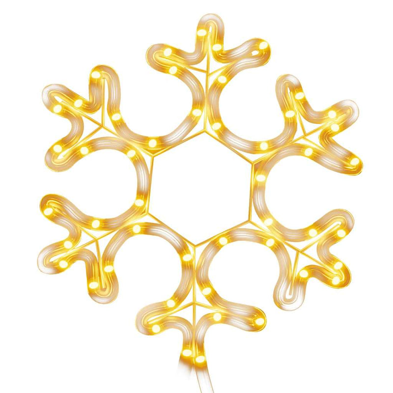 Load image into Gallery viewer, Vidaxl kerstfiguur sneeuwvlok met 48 warmwitte led's 27x27 cm