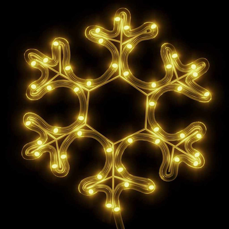 Load image into Gallery viewer, Vidaxl kerstfiguur sneeuwvlok met 48 warmwitte led's 27x27 cm