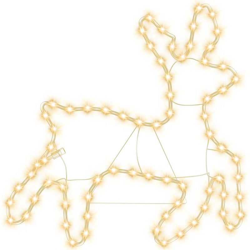 Load image into Gallery viewer, Vidaxl kerstfiguur rendier met 72 warmwitte led's 57x55x4,5 cm