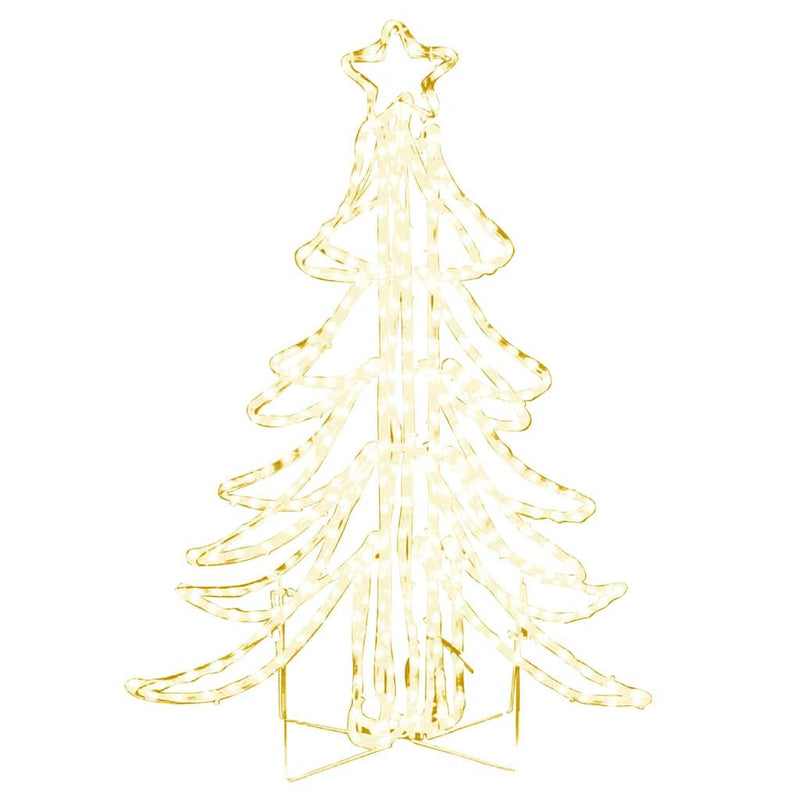 Load image into Gallery viewer, Vidaxl kerstfiguur kerstboom met warmwitte led's 87x87x93 cm