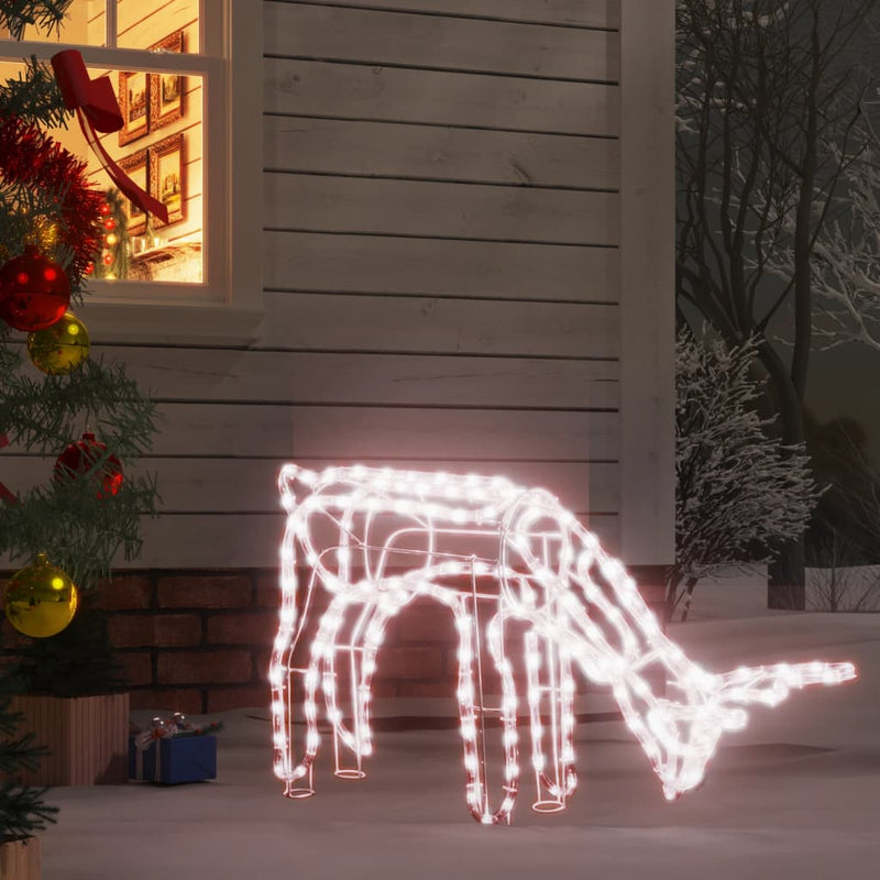 Load image into Gallery viewer, Vidaxl kerstfiguur rendier warmwit 73x31x45 cm
