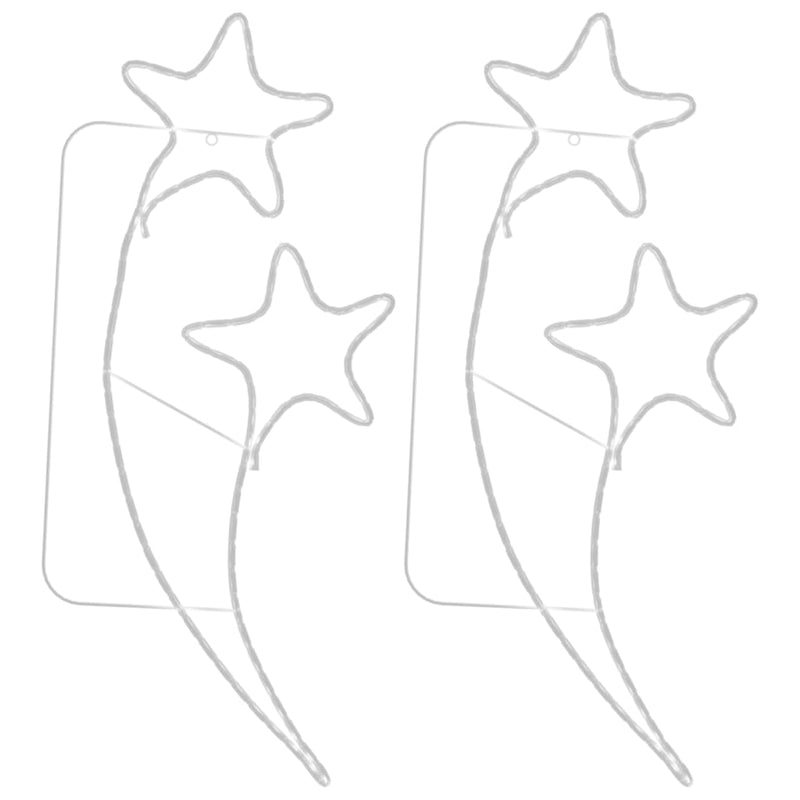 Load image into Gallery viewer, Vidaxl lichtkabels 2 st stervormig warmwit 125,5x53x4,5 cm