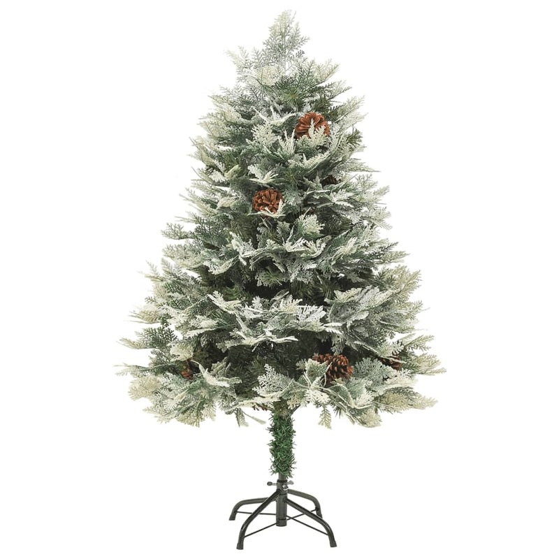 Load image into Gallery viewer, Vidaxl kerstboom met led en dennenappels 150 cm pvc en pe groen